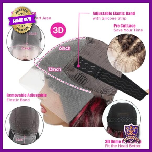 13x6 HD Lace Front Human Hair Wig, Body Wave, Glueless, Pre Plucked main image 4